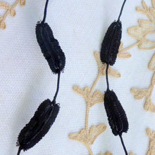 Load image into Gallery viewer, Antique Finely Detailed Black Leaf Garland