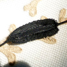 Load image into Gallery viewer, Antique Finely Detailed Black Leaf Garland