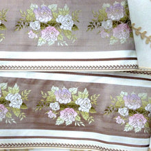 Load image into Gallery viewer, Vintage French Wide Taffeta Ribbon With Woven Ombre Roses