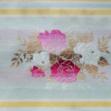 Load image into Gallery viewer, Vintage French Wide Taffeta Ribbon With Woven Ombre Roses