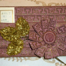 Load image into Gallery viewer, Antique Pink and Gold Metal Trim