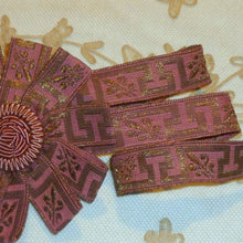 Load image into Gallery viewer, Antique Pink and Gold Metal Trim