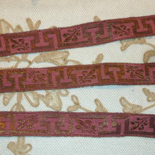 Load image into Gallery viewer, Antique Pink and Gold Metal Trim