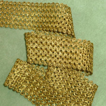 Load image into Gallery viewer, Lacy Woven Gold Metal Trim