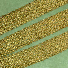 Load image into Gallery viewer, Lacy Woven Gold Metal Trim