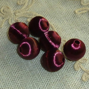 Vintage Silky Floss covered Beads