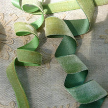 Load image into Gallery viewer, Antique French Silk Satin Back Velvet