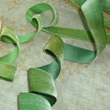 Load image into Gallery viewer, Antique French Silk Satin Back Velvet