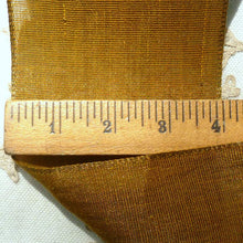 Load image into Gallery viewer, Antique Brass Metal Warp and Marigold Cotton Weft Ribbon
