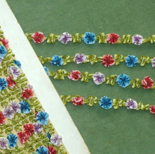 Load image into Gallery viewer, Antique French Ombre Ribbon Silky Rosette Trim      12 Inches