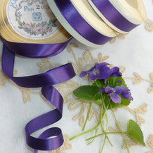 Load image into Gallery viewer, Vintage Ribbon by the Roll - True Violet Single Faced Satin Ribbon
