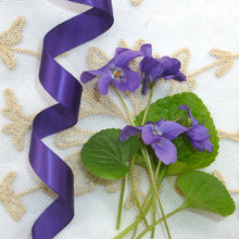 Load image into Gallery viewer, Vintage Ribbon by the Roll - True Violet Single Faced Satin Ribbon