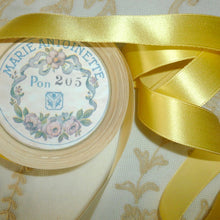 Load image into Gallery viewer, Vintage Ribbon by the Roll - Yellow Silk Satin Ribbon