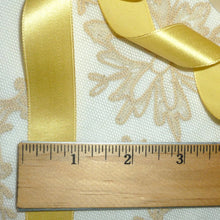 Load image into Gallery viewer, Vintage Ribbon by the Roll - Yellow Silk Satin Ribbon