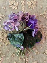 Load image into Gallery viewer, Antique Millinery Violets Double Petaled