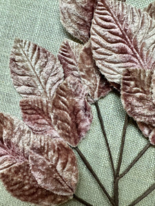 Vintage Ombre Embossed Velveteen Leaf Sprays