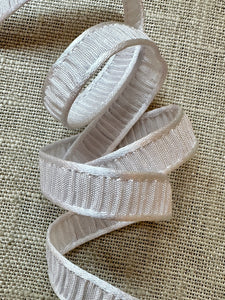 Vintage French Plisse Ribbons with Gold Metallic Thread