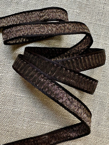 French Plisse Ribbon Gold and Black