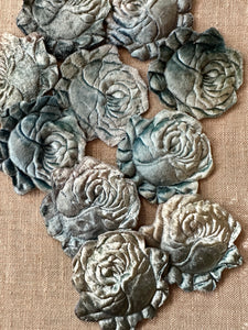 Antique Ombre Velveteen Roses Set of Six