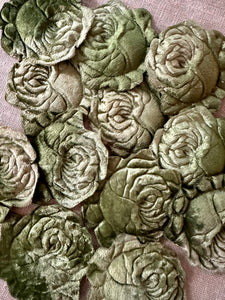 Antique Ombre Velveteen Roses Set of Six