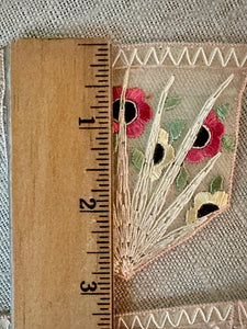 Antique Hand Embroidered Applique Trim
