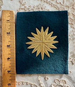Antique Hand Embroidered Gold Work Star