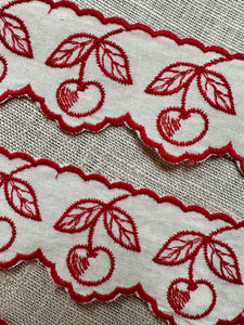 Classic French Red and White Cherries Trim