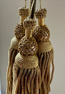 Antique Hand Netted Gold Bullion Tassels