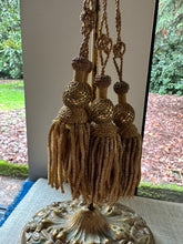 Load image into Gallery viewer, Antique Hand Netted Gold Bullion Tassels with Cord