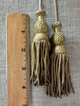 Load image into Gallery viewer, Antique Hand Netted Gold Bullion Tassels on Cord