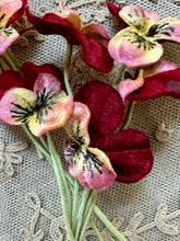 Load image into Gallery viewer, Vintage Hand Painted Violas Millinery