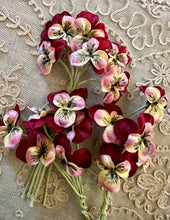 Load image into Gallery viewer, Vintage Hand Painted Violas Millinery