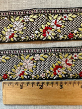 Load image into Gallery viewer, Antique Ribbon Trim Embroidered Florals