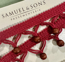 Load image into Gallery viewer, Samuel &amp; Sons Passementerie Trim Cranberry Red
