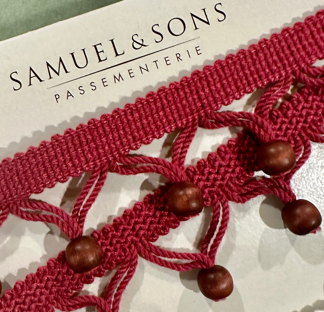 Samuel & Sons Passementerie Trim Cranberry Red