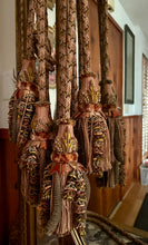 Load image into Gallery viewer, Antique Hand Made Silk Passementerie Tassel Pair with Thick Roping