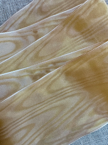 Moiré Ribbon in Four Different Widths Spring Wheat