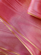 Load image into Gallery viewer, Moiré  Ribbon in Three Different Widths Changeable Pink and Yellow