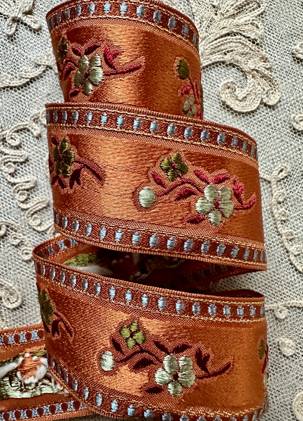 Antique French Velveteen Ribbon