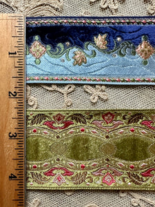 Antique French Velveteen Ribbon Two Colorways