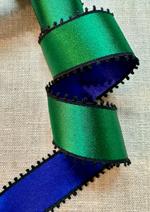Vintage French Two Color Picot Satin Ribbon