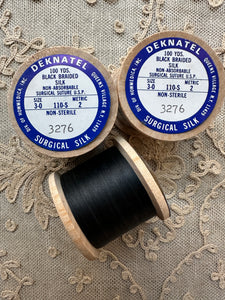 Vintage Surgical Silk One Hundred Yard Spools