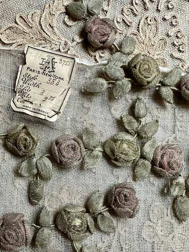 Special order Antique French Silver Metal Rose Garlands