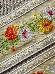 Vintage Woven Florals of Spring Flowers