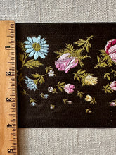 Load image into Gallery viewer, Antique Moss Rose and Blue Flower Silk Ribbon