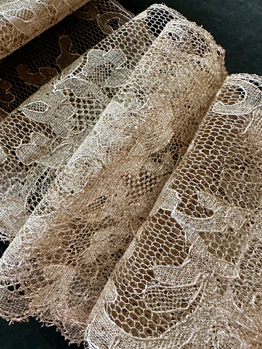 Antique French Gold Metal Lace