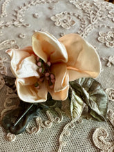 Load image into Gallery viewer, Wild Rose with Antique Silk and  Silver Metal Ribbons