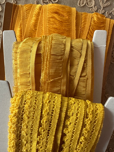 Three Different Vintage Marigold/Yellow Trims