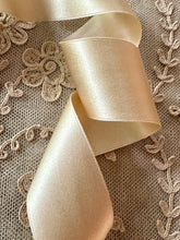 Load image into Gallery viewer, Double Faced Silk Satin Ribbon Ecru