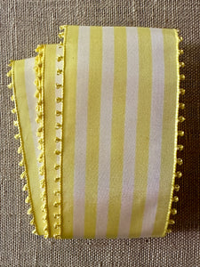 Vintage Swiss Quality Striped Picot Taffeta Ribbon
